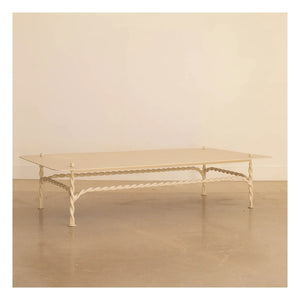 Honoré - Mesa auxiliar rectangular Torsade | Ecru
