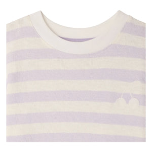 Bonpoint - Camiseta Farah de cerezas a rayas | Crudo