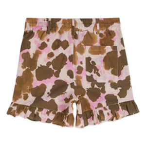 Scotch & Soda - Shorts de lino arrugado con volantes | Marrón