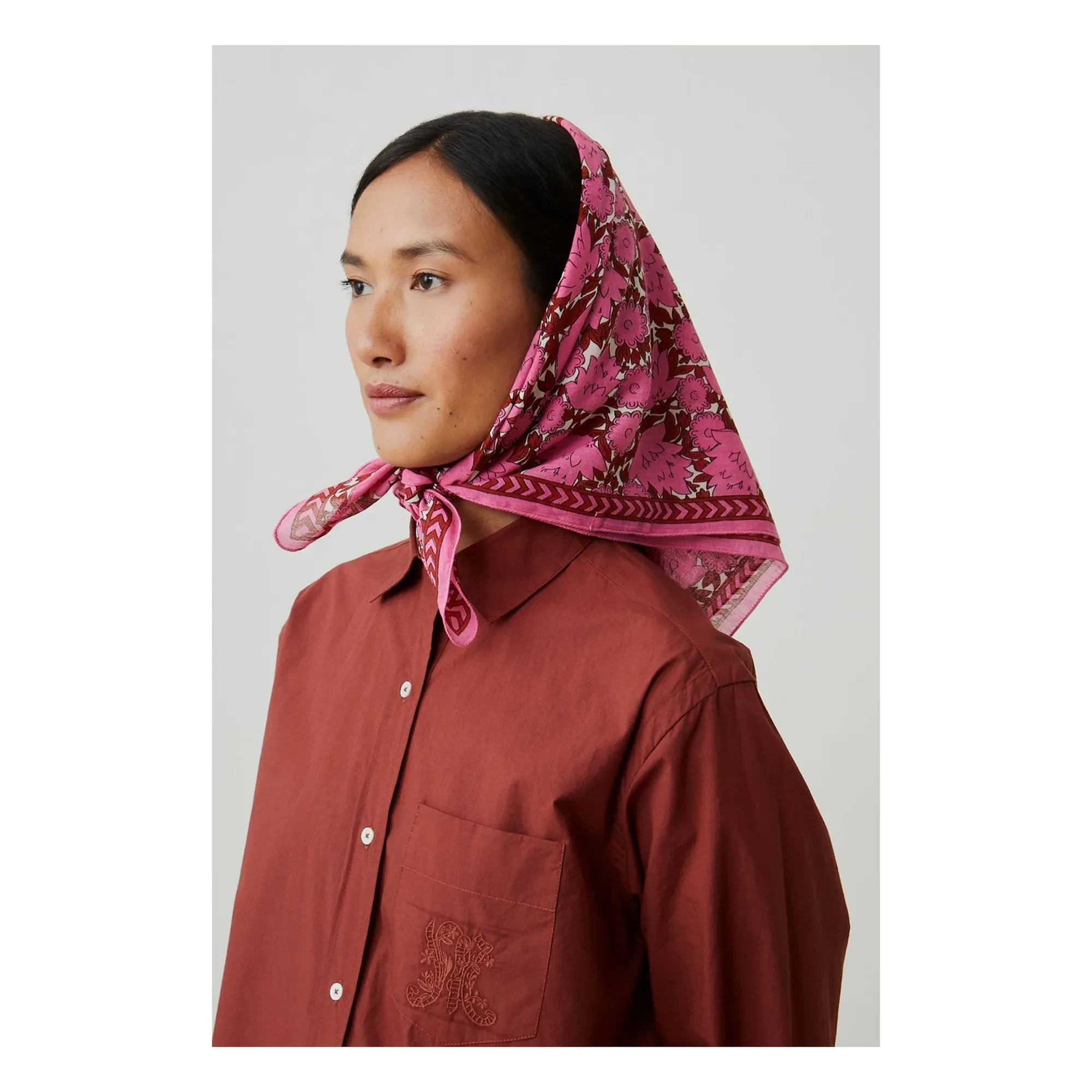 Moismont - Foulard Ajmer N°791 Algodón | Fucsia