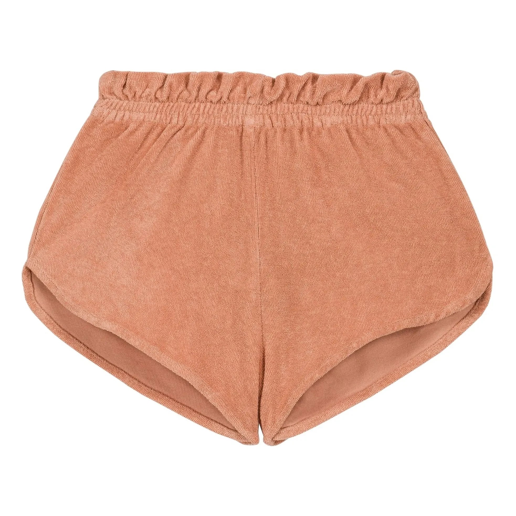 Studio Bohème - Pantalón corto de toalla de algodón orgánico Georgy | Rosa empolvado