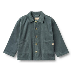 Wheat - Camisa Chaqueta de Pana de Algodón Orgánico Ada | Gris azulado