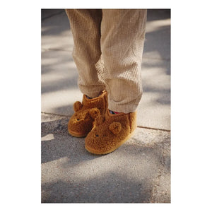 Liewood - Alban Botas sherpa con diseño de osito hechas de fibras recicladas | Caramelo