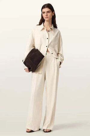 AllSaints pantalón de mujer viscosa pierna ancha OLGA