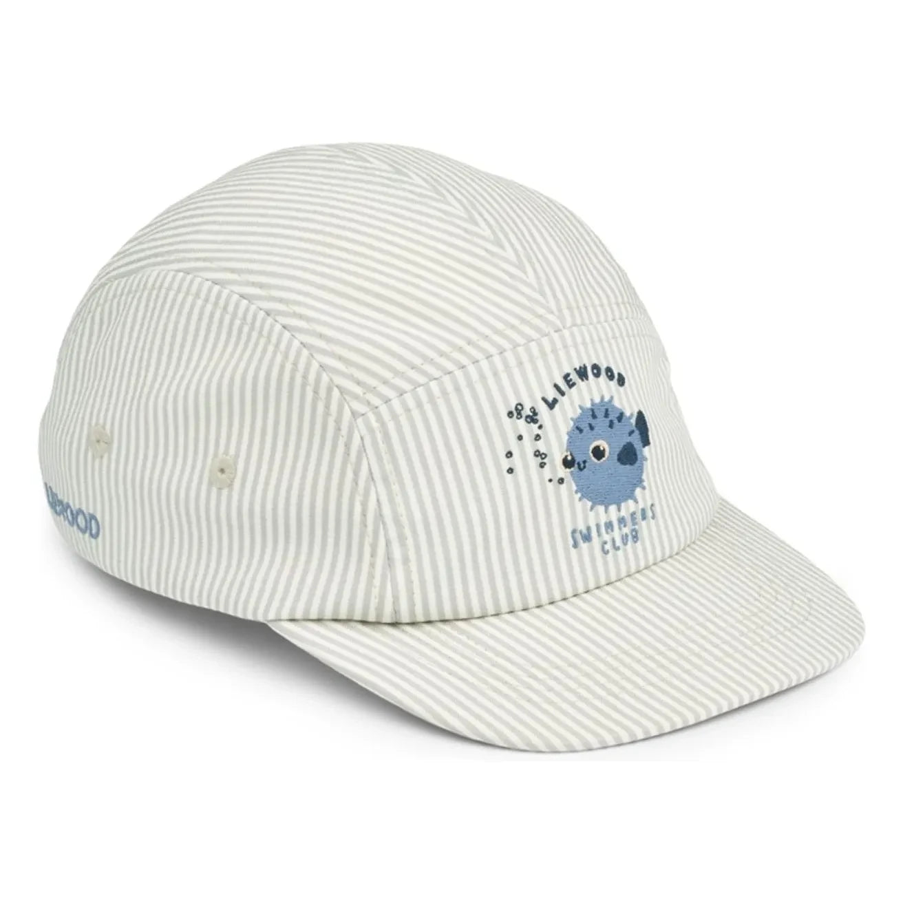 Liewood - Sombrero de Algodón Orgánico con Rayas Seersucker Rory | Verde