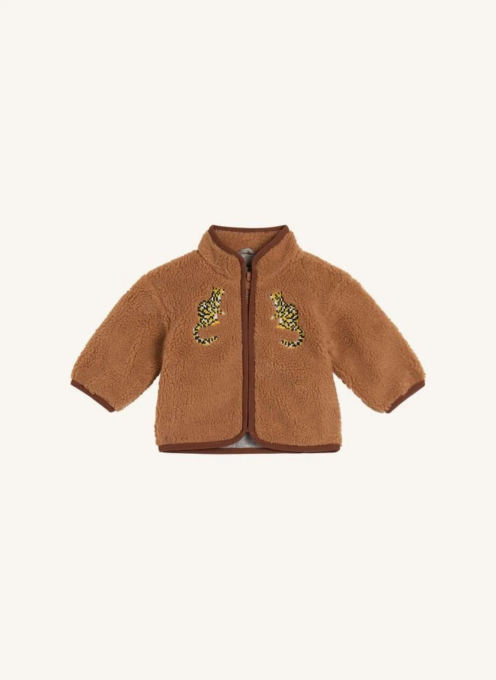 Stella McCartney Kids - Tigers Sherpa Chaqueta | Camel