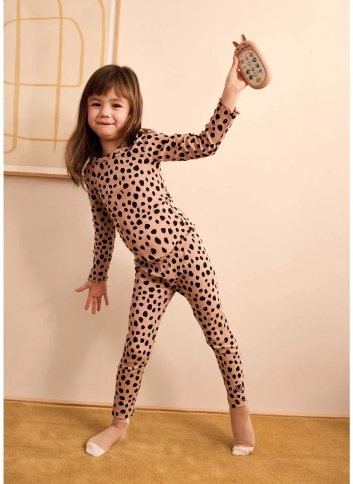 Liewood - Nieve Leopar Camiseta de Manga Larga de Algodón Orgánico | Rosa Claro