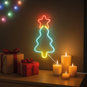 Legami - Lámpara LED de efecto neón - Árbol de Navidad - Es un signo