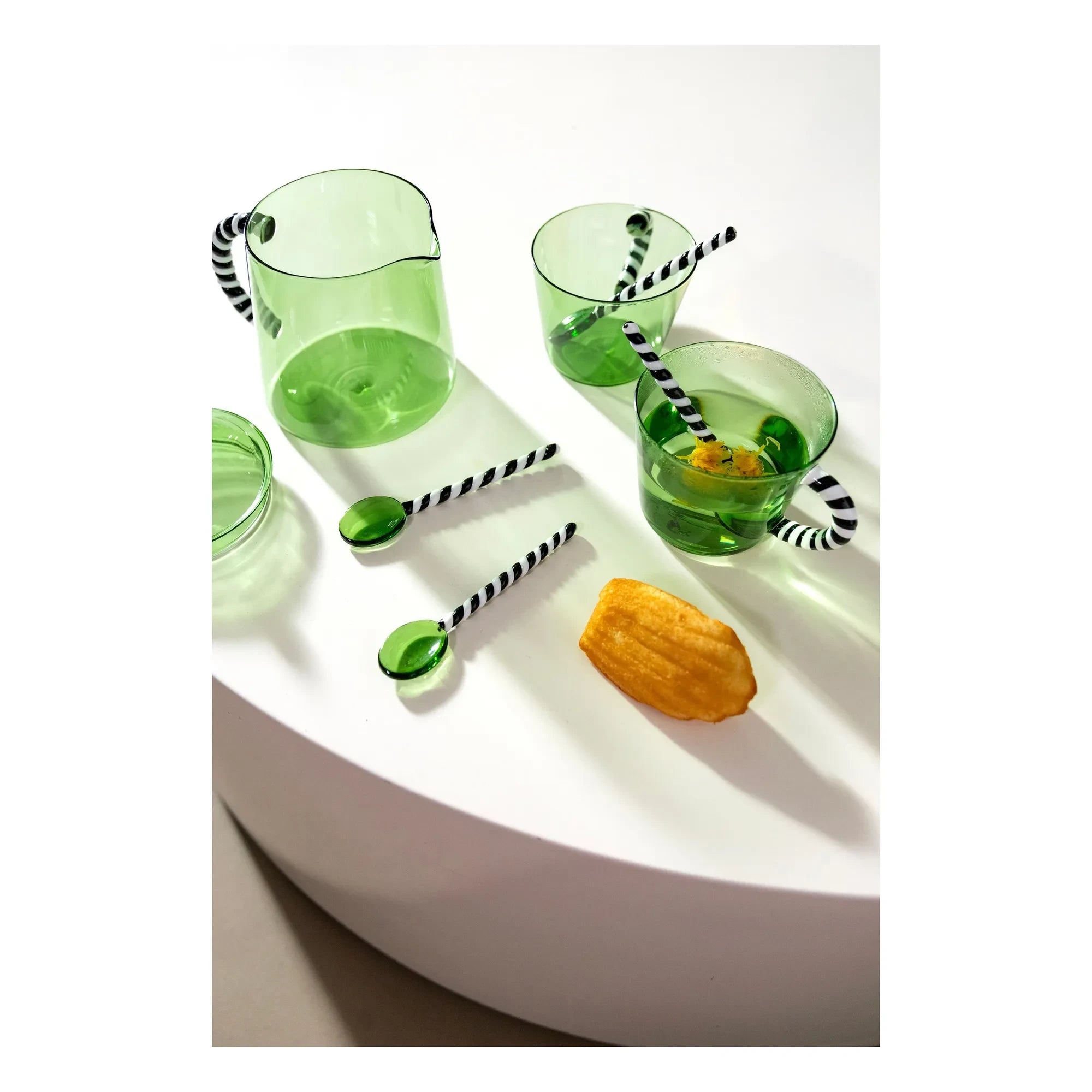 &Klevering - Vasos Duet de cristal - Juego de 2 | Verde