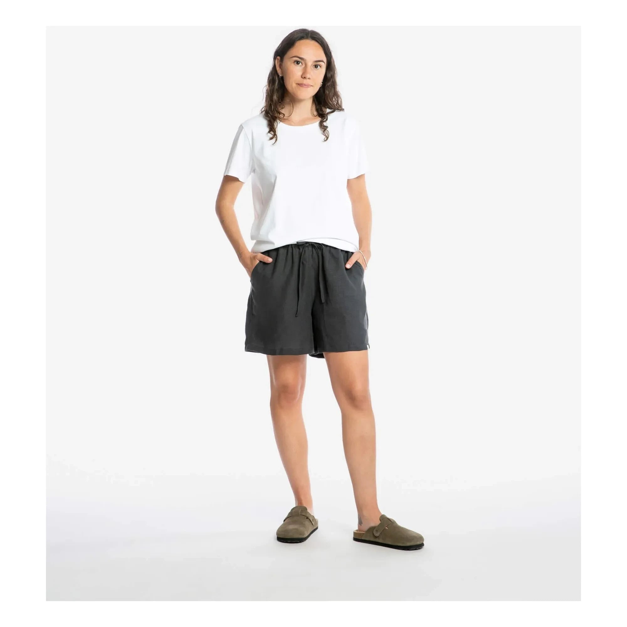 Matona - Shorts de lino | Gris oscuro