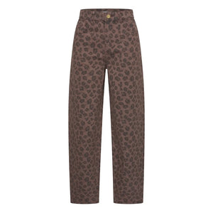 By Bar - Lew Organik Pamuklu Leopar Pantolon | Kahverengi