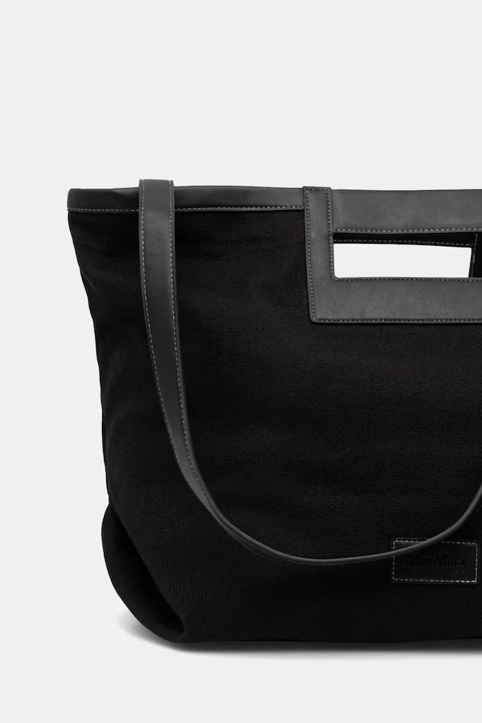 Max Mara Beachwear bolso de playa de algodón para mujer ECRU