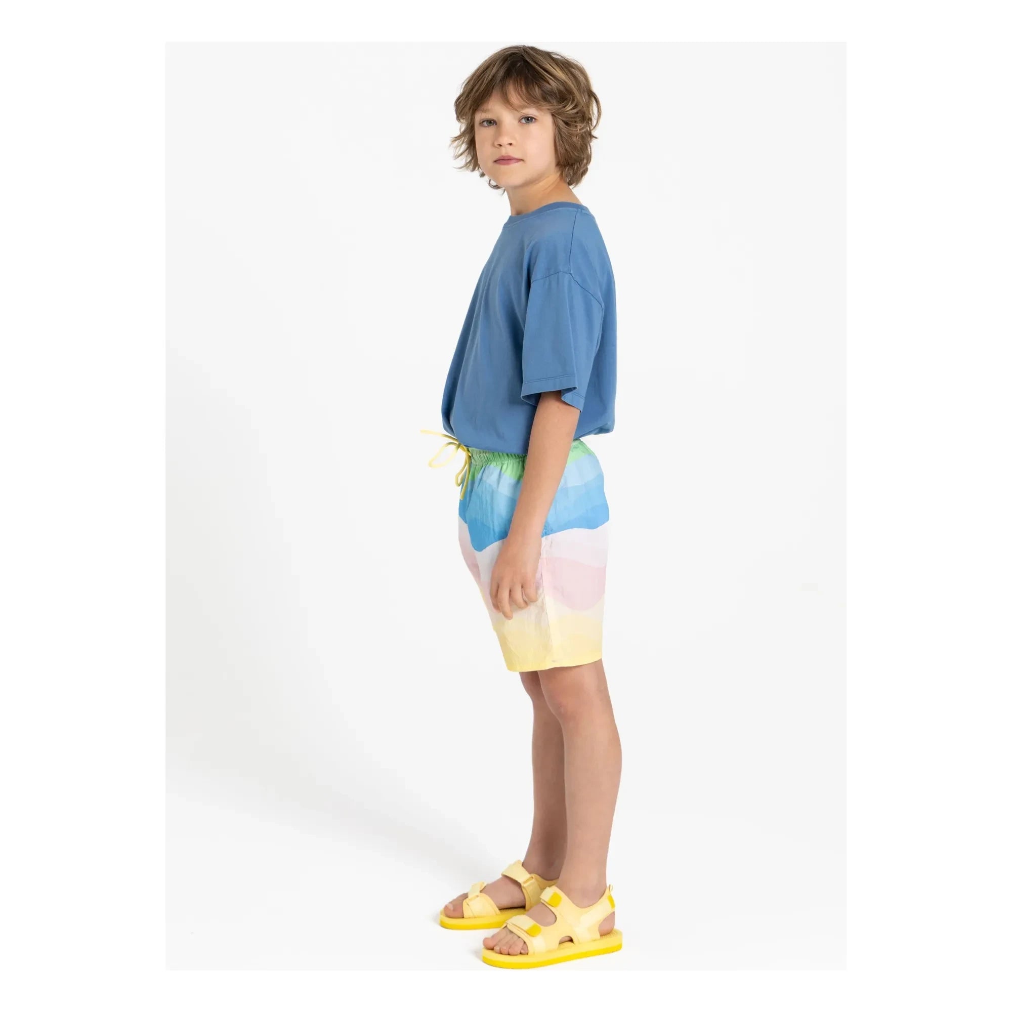 Camiseta de algodón orgánico Nils para niño de Smallable | Azul real