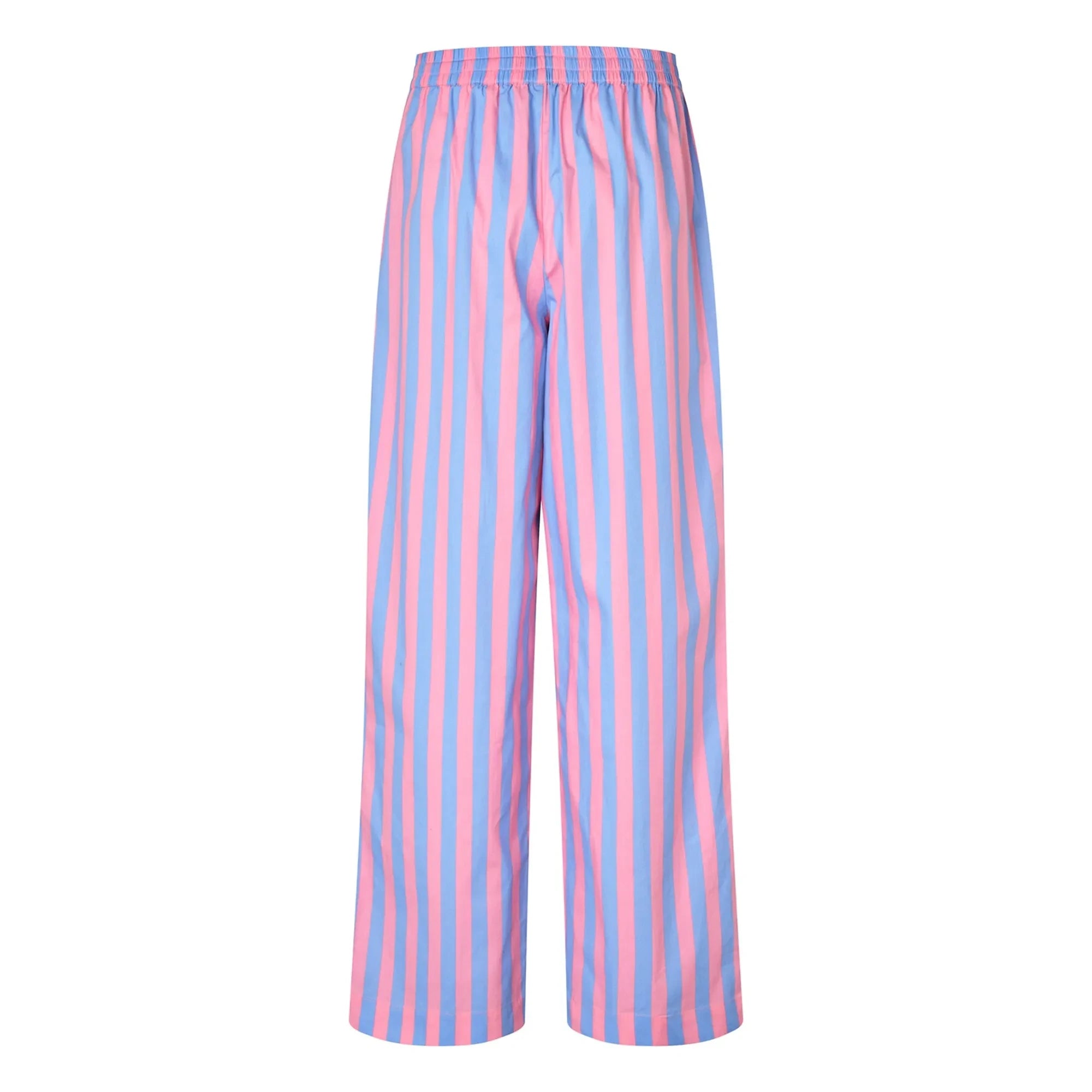 Lollys Laundry - Pantalones de algodón a rayas Rita | Azul