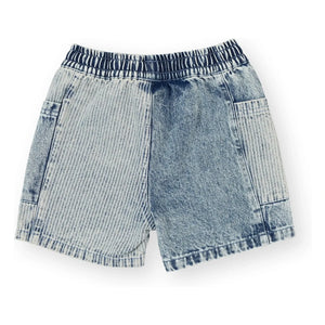 Goldie + Ace - Pantalones cortos vaqueros a rayas | Azul