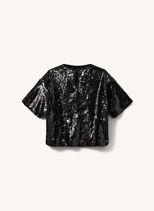 Sofie Schnoor - Felucasy Blusa con lentejuelas | Negro