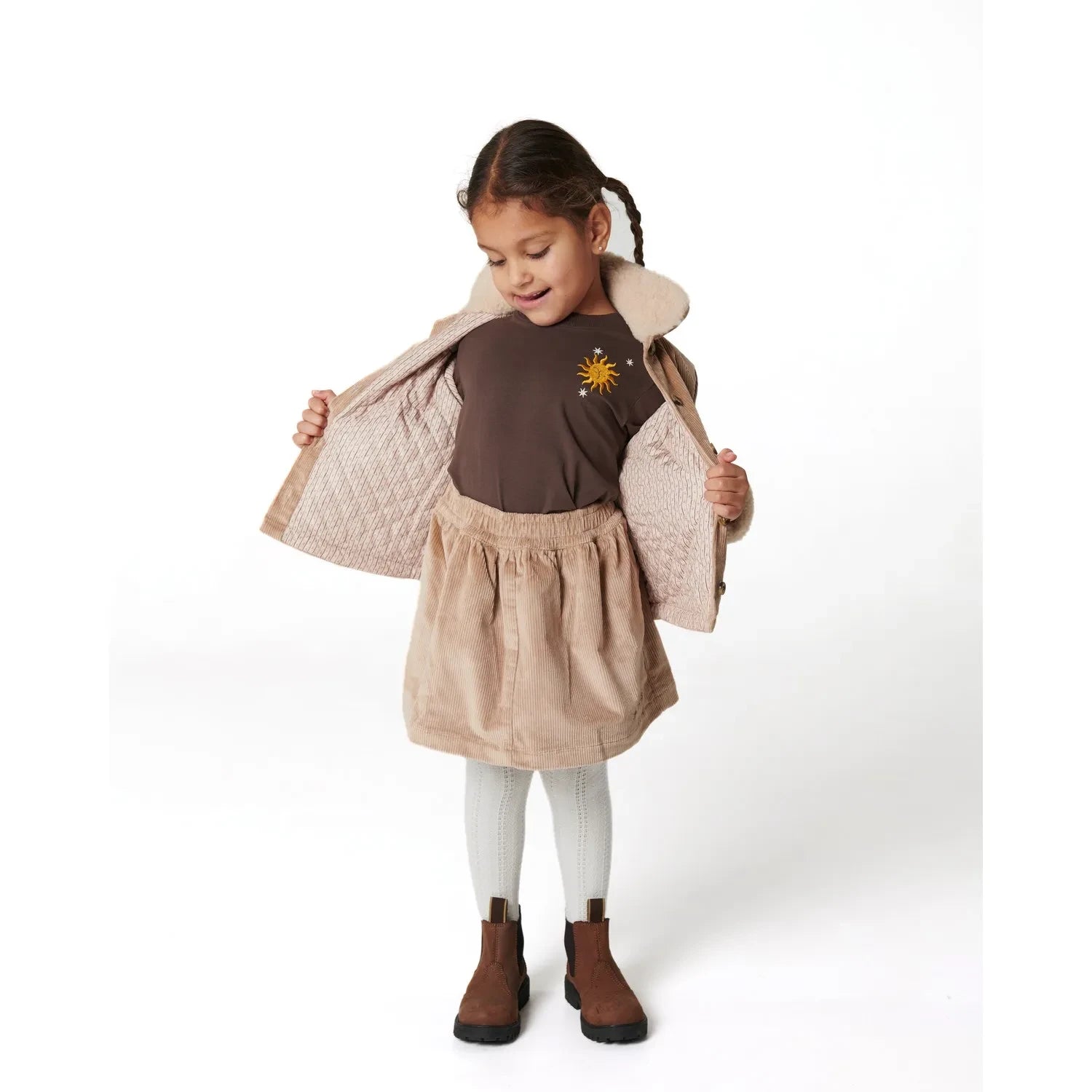 Copenhagen Colors - Falda de pana de algodón orgánico | Beige