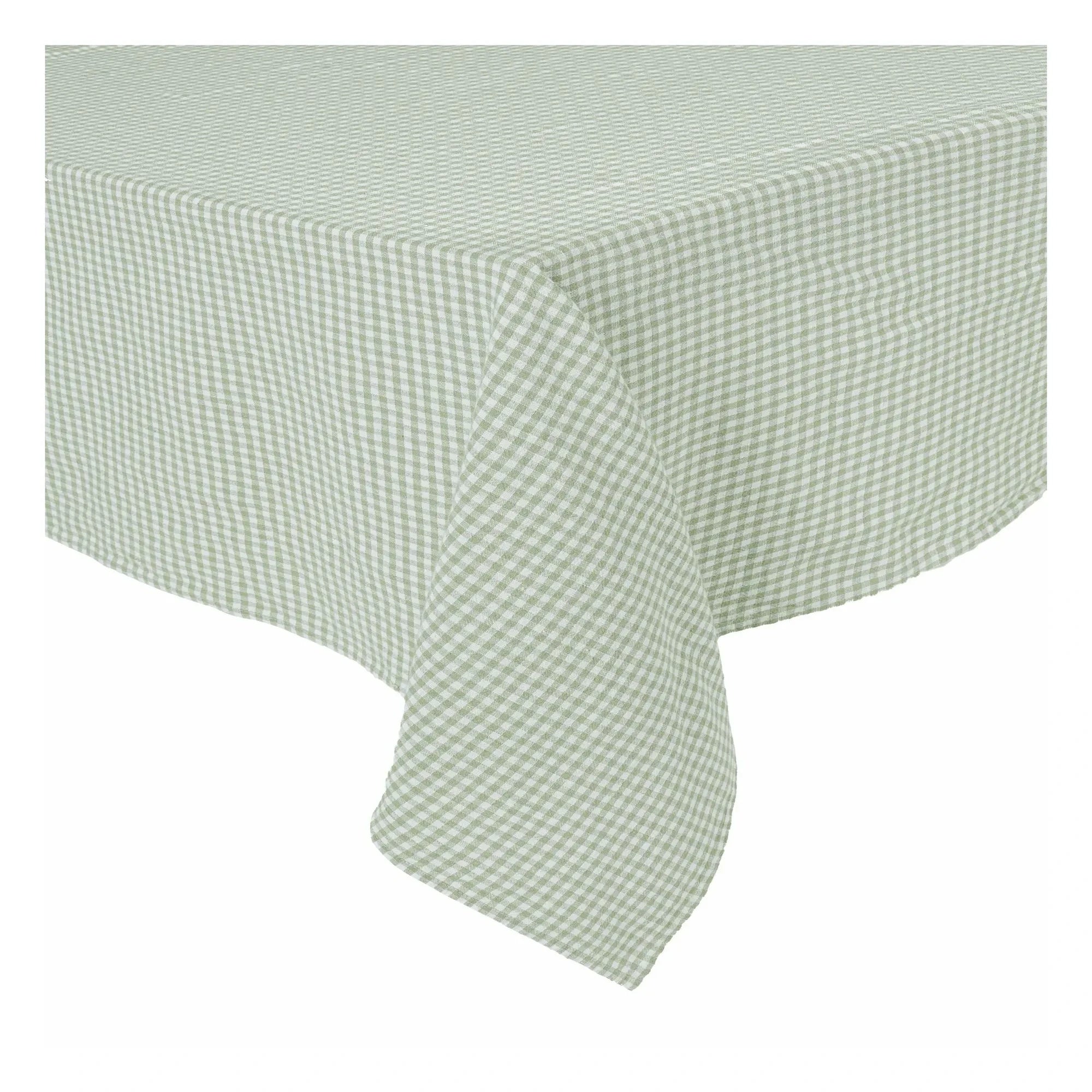 Haomy - Mantel de cuadros Piana II | Verde almendra
