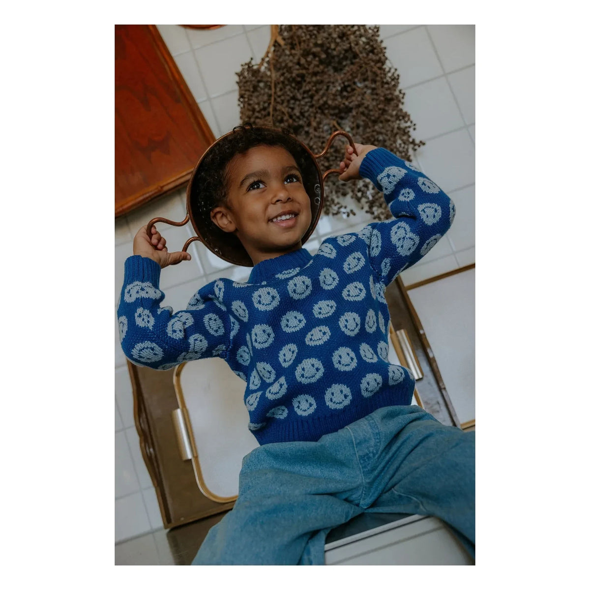 Fliink - Sudadera "Cool Emojis" | Azul