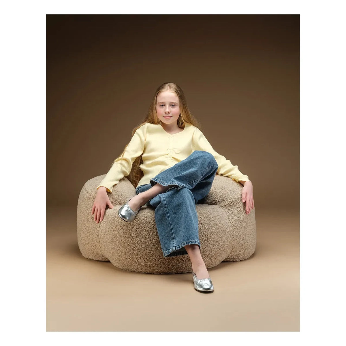 Wigiwama - Sillón individual Momo Teen Teddy | Beige