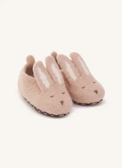 Muskhane - Zapatillas de conejo de fieltro | Rosa polvo