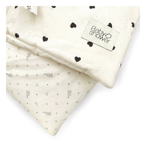 Babyshower - Colchoneta de juegos con diseño de corazón | Blanco