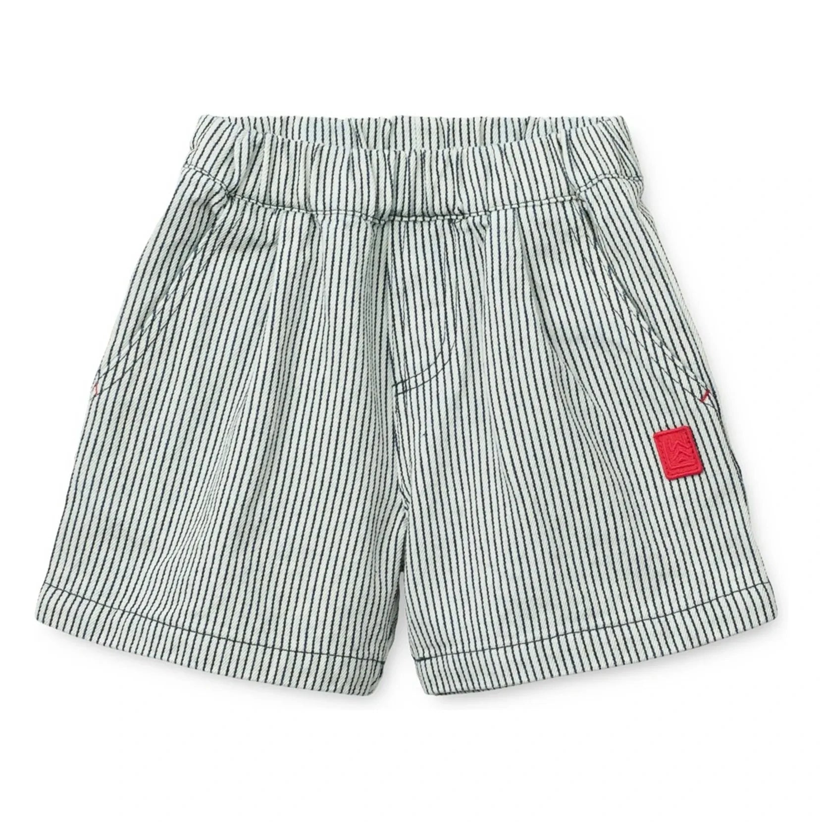 Liewood - Pantalones cortos Borrisa a rayas de mezclilla | Azul marino