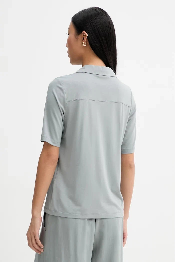 Camiseta de viscosa de mujer con cuello Marc O'Polo