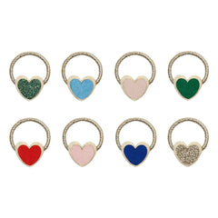 Mimi & Lula - Set de 8 horquillas de corazón | Dorado