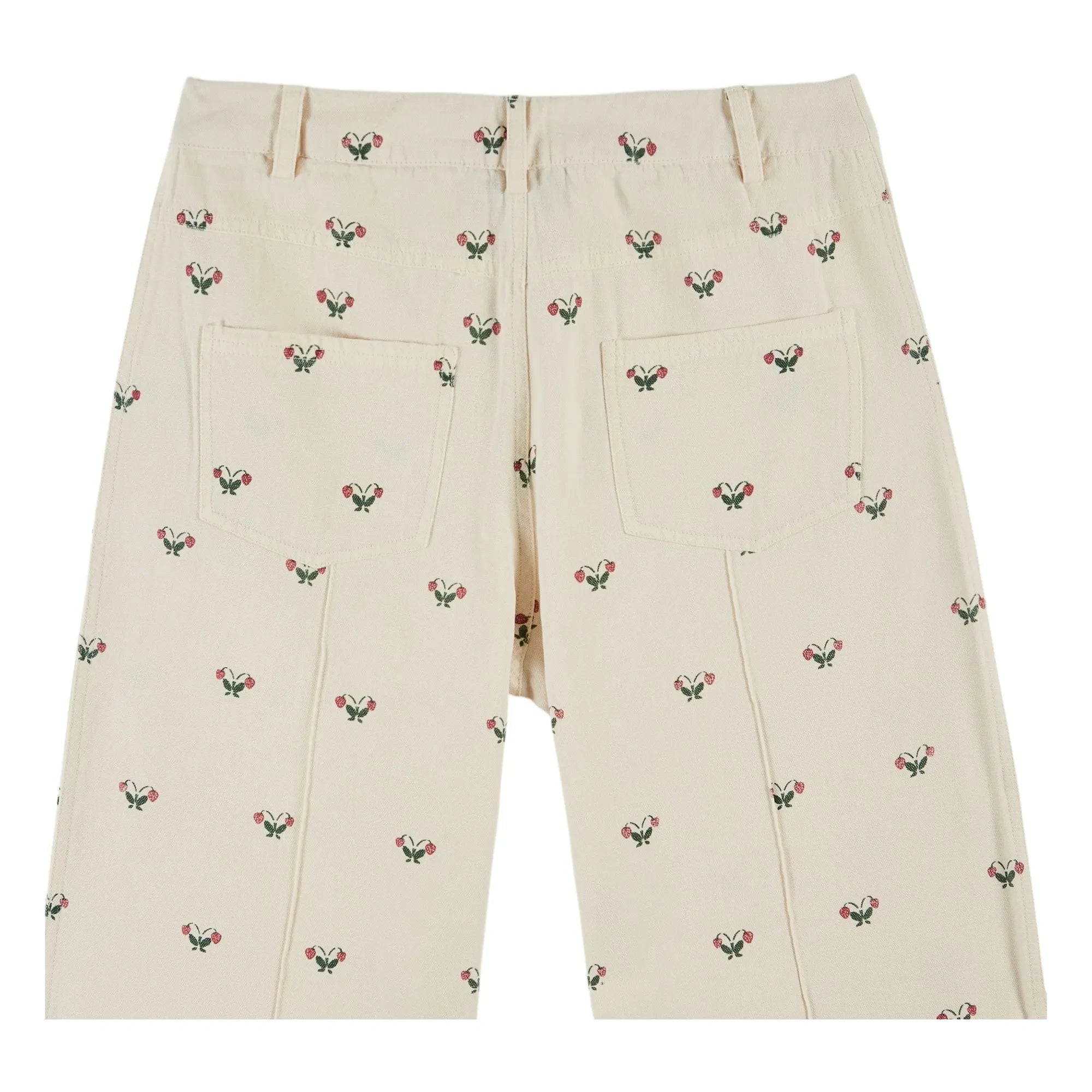 Emile et Ida - Pantalones de algodón con fresas | Crema