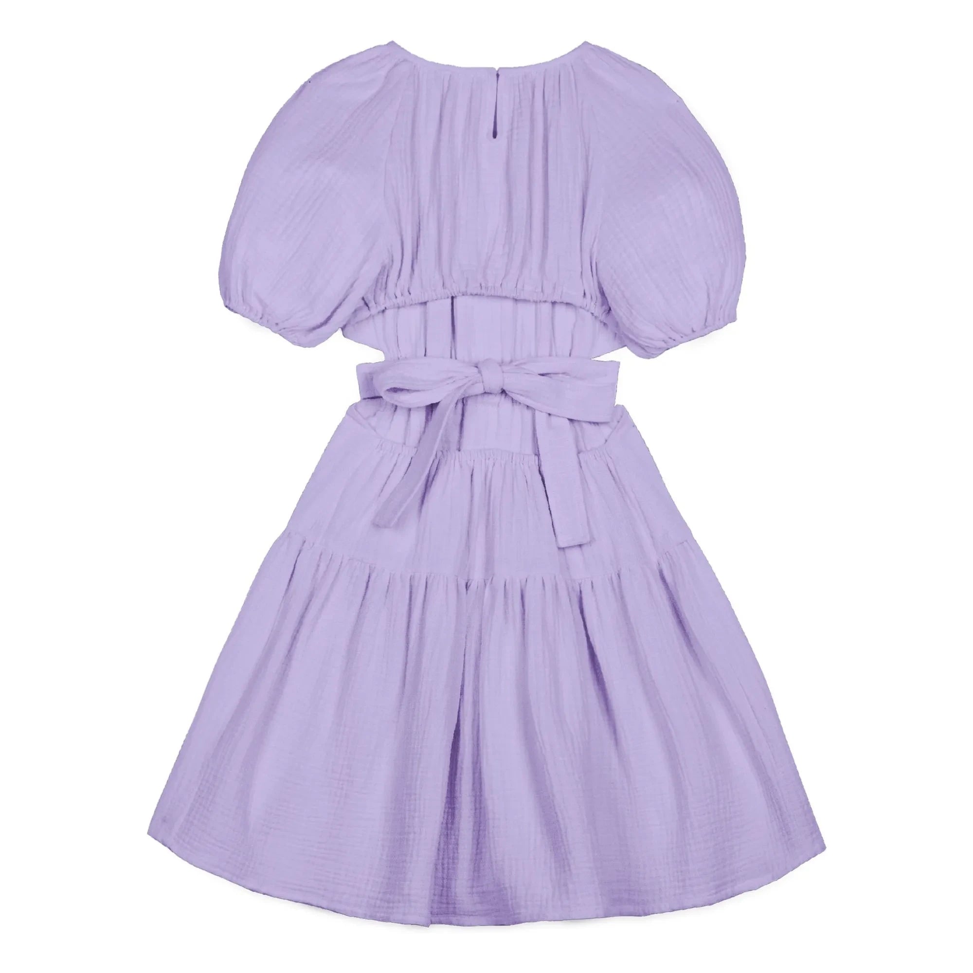 Mipounet - Vestido de Gasa de Algodón Orgánico Lila Marine