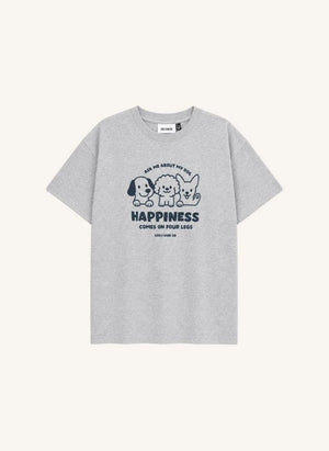 Cos I Said So - "Happiness" Tişört | Açık gri