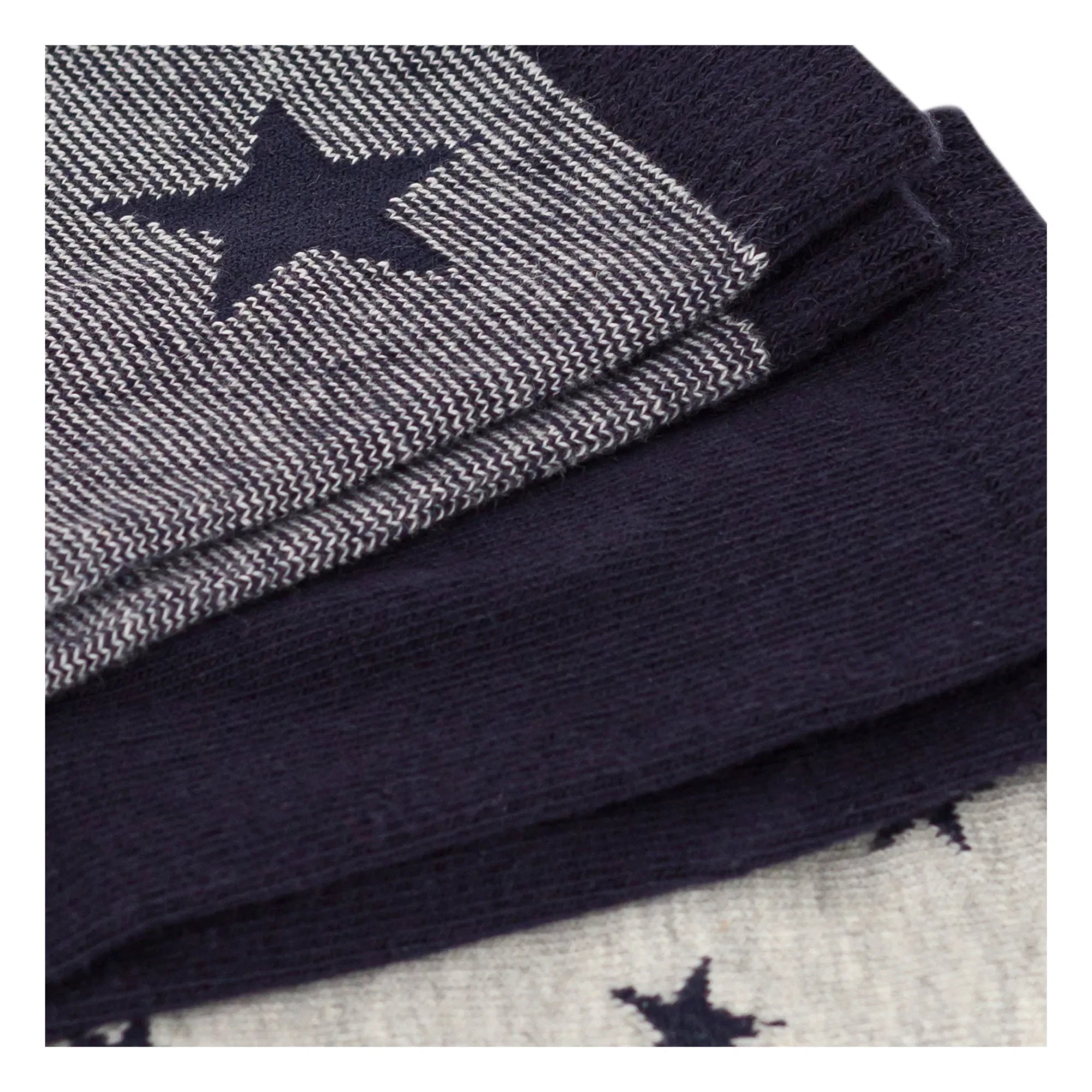 Petit Bateau - Set de 3 Calcetines con Estrellas | Azul Marino