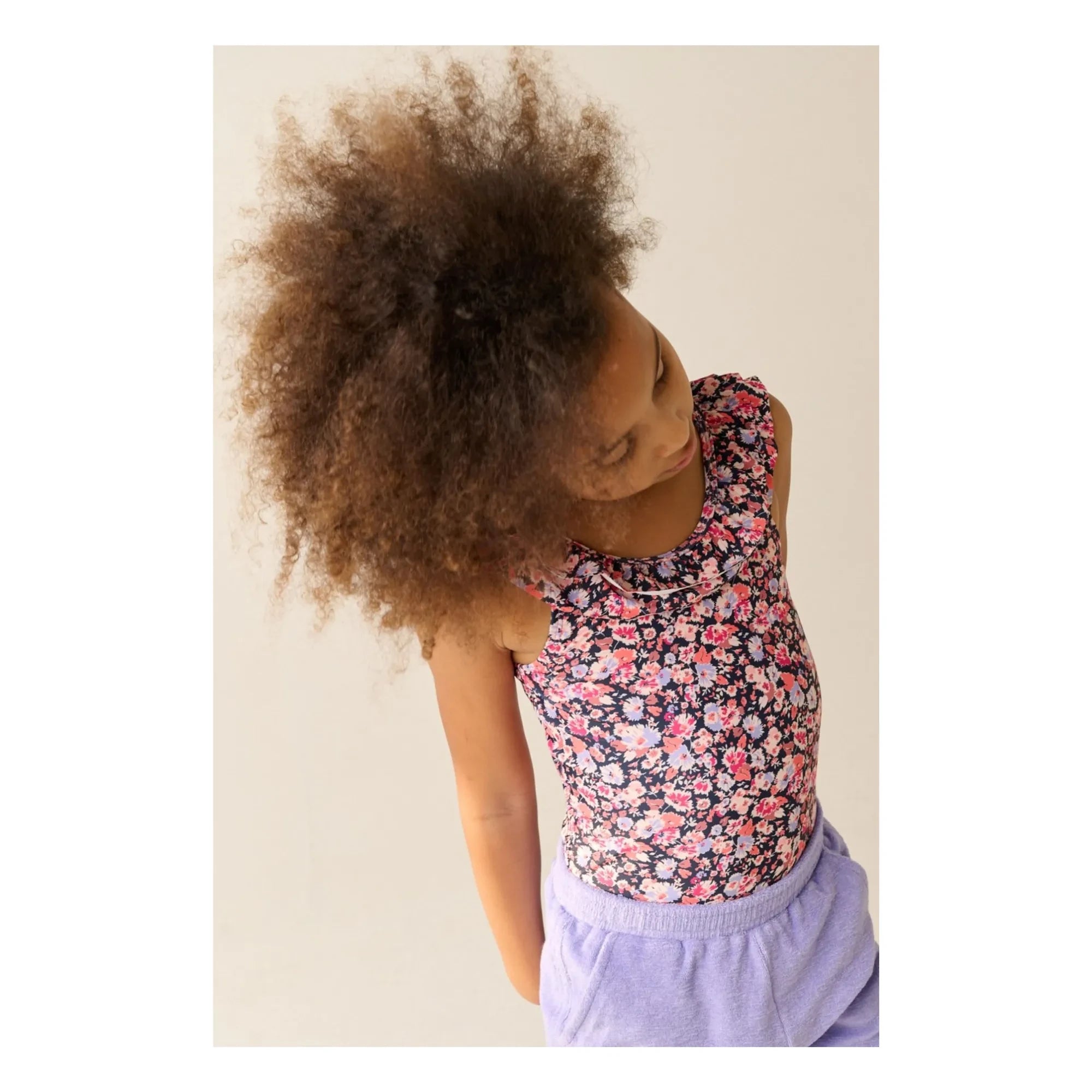 Tumble N'Dry - Bañador con volantes y estampado floral Teresina de fibras recicladas | Rosa