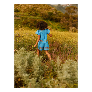 Molo - Ally Butterflies Shorts de Algodón Orgánico | Azul