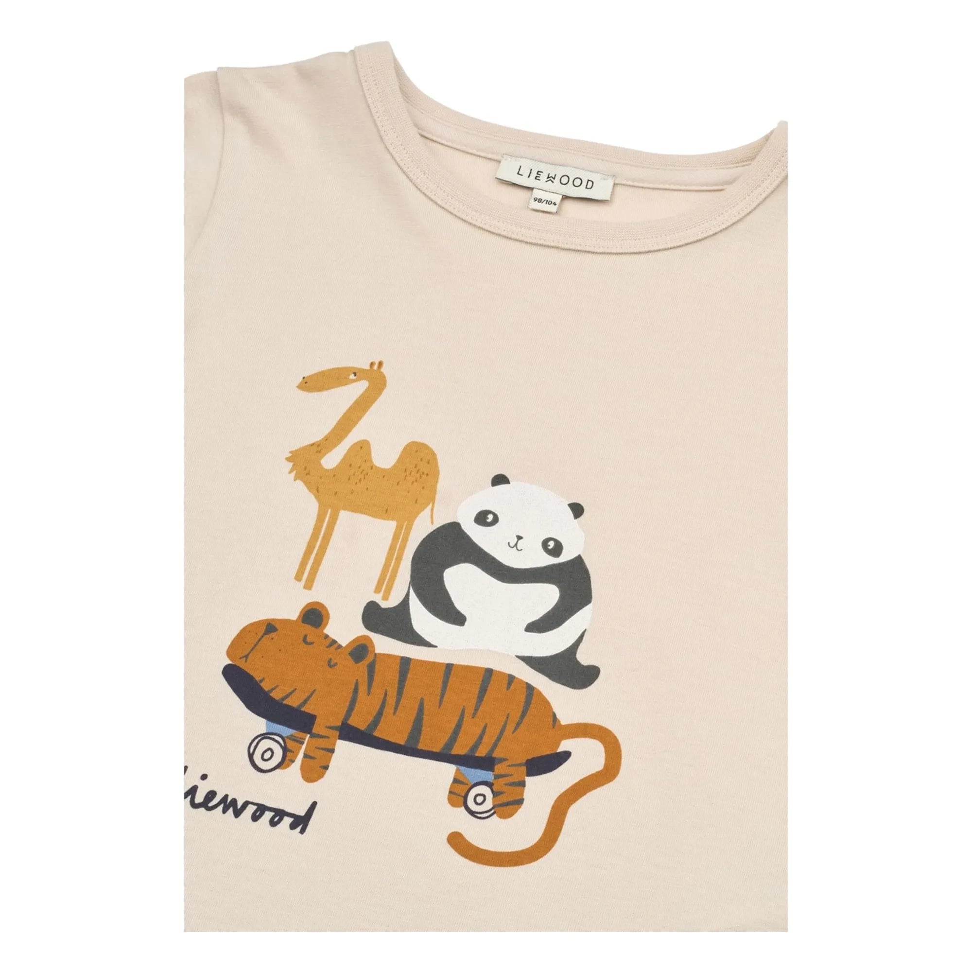 Liewood - Camiseta de algodón orgánico Apia Animal | Crudo