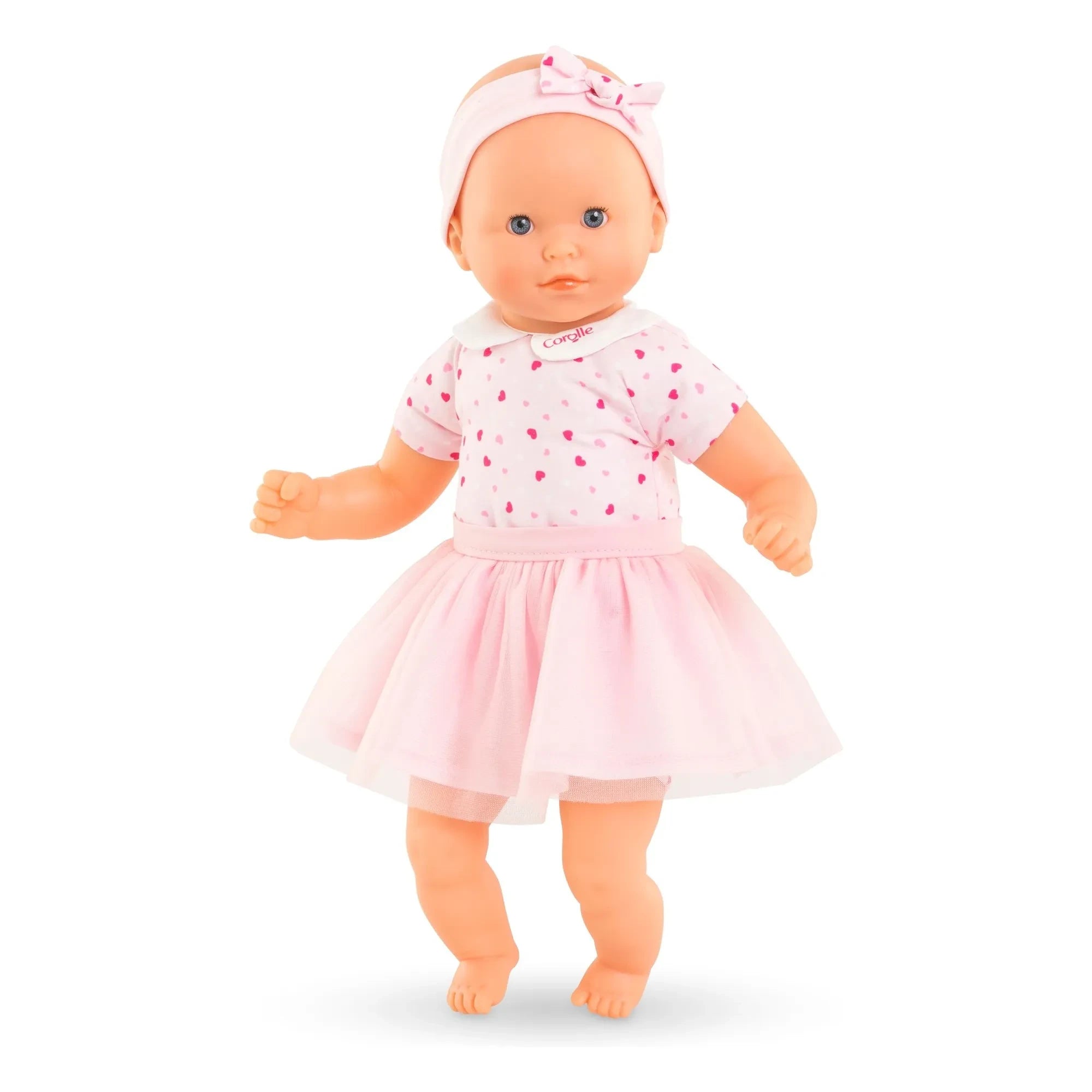 Corolle - Mi primer muñeco - Lindo osito de peluche con corazón | Rosa claro