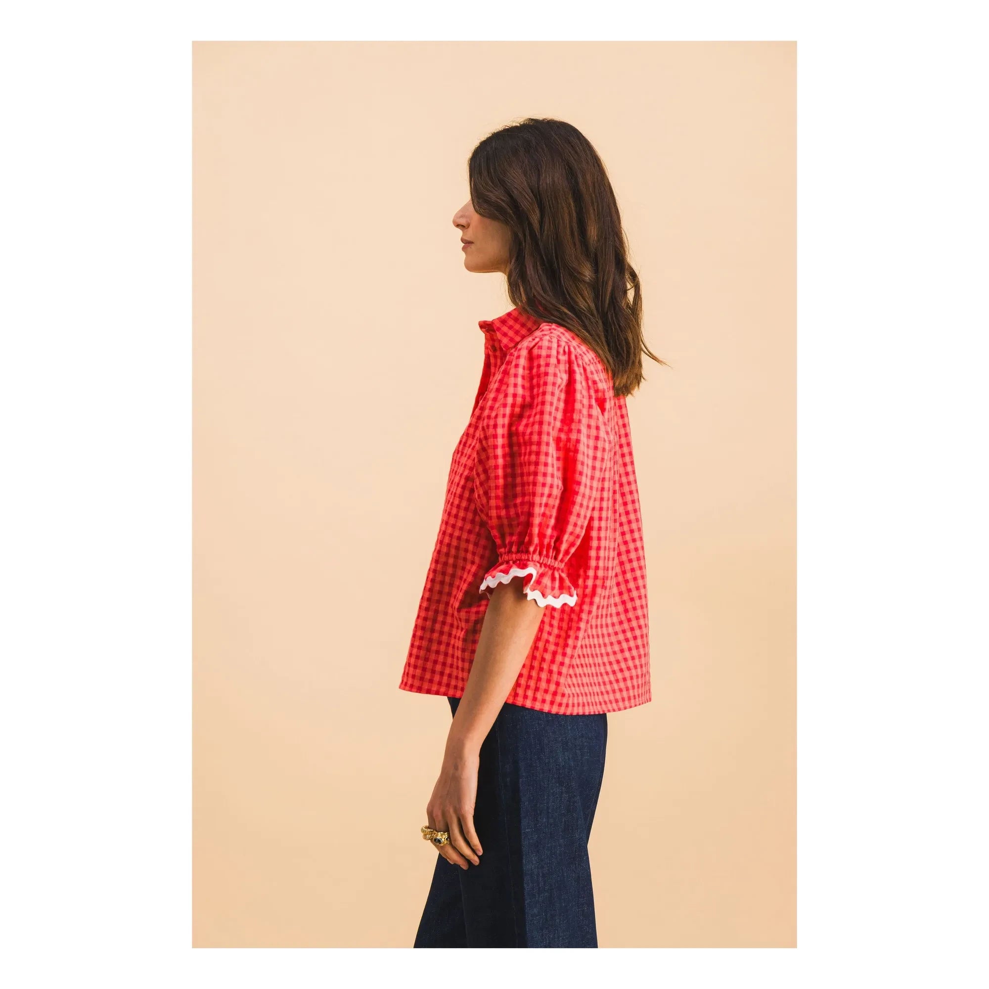 Elise Chalmin - Jim Camisa de algodón | Roja