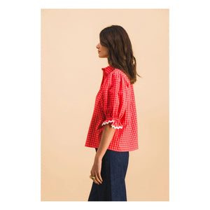 Elise Chalmin - Jim Camisa de algodón | Roja