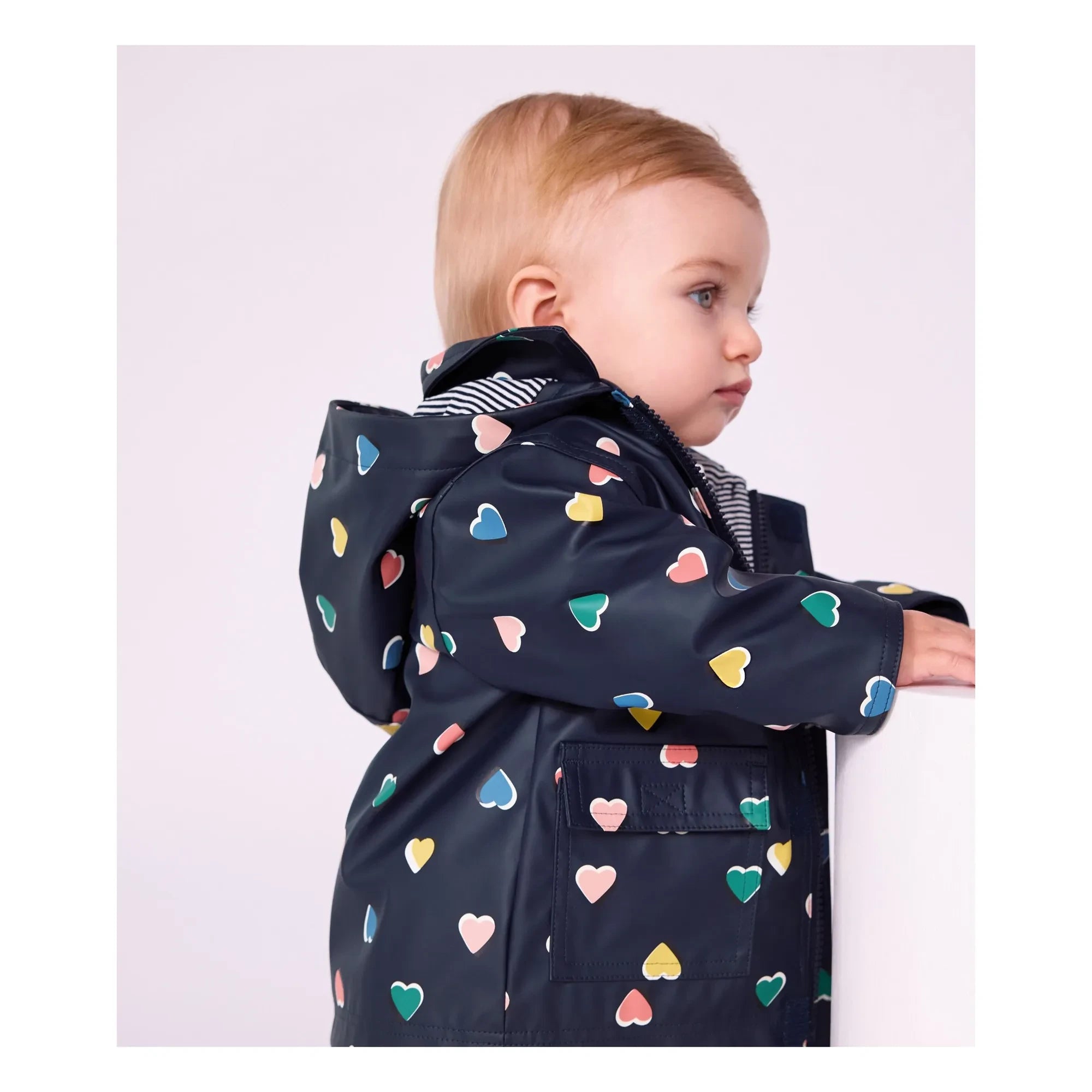 Petit Bateau - Ciré İkonik Kalp Desenli Bebek | Lacivert
