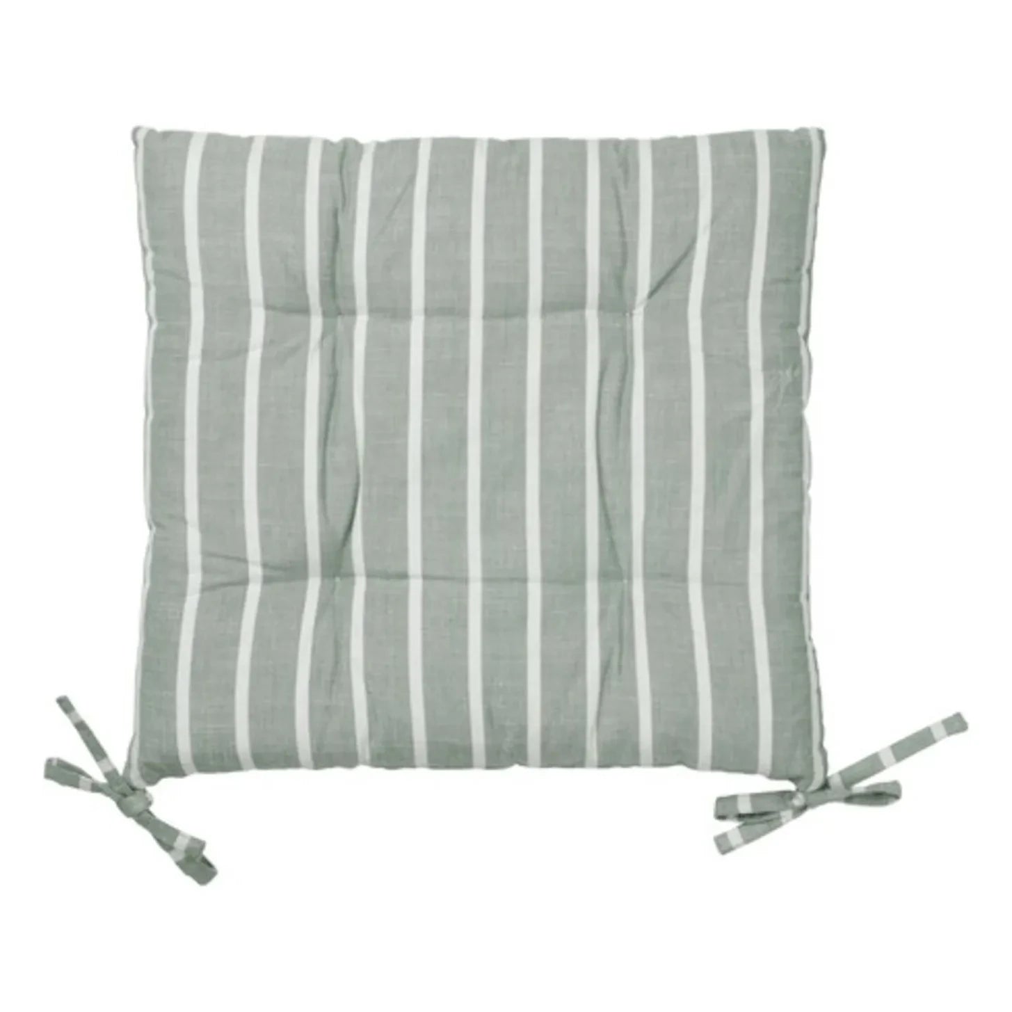Broste Copenhagen - Cojín de silla Marta a rayas de algodón fino | Agave