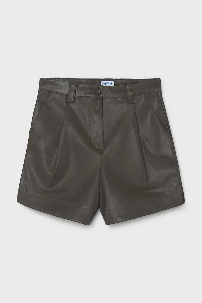 Bermudas de piel sintética para niños