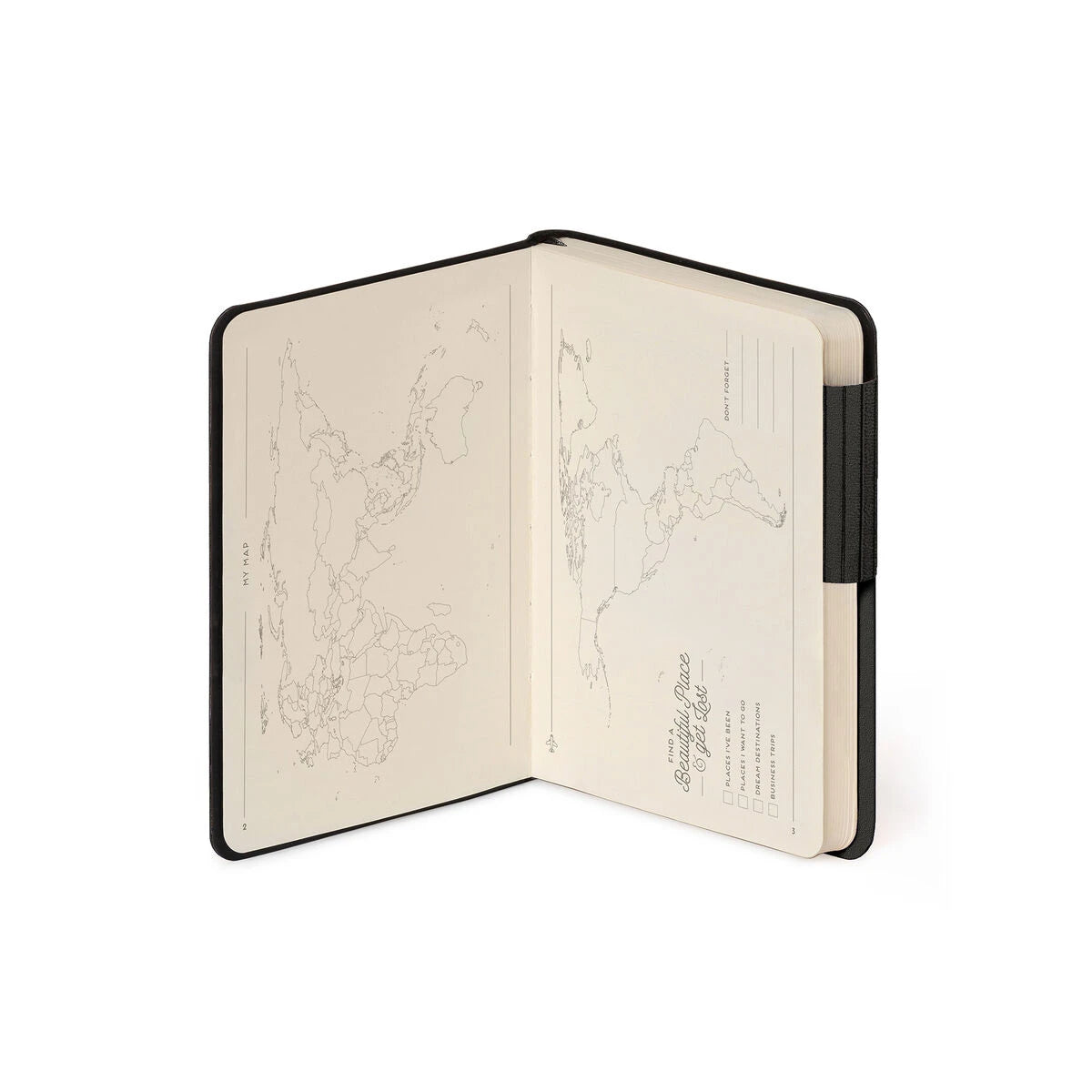 Legami - Cuaderno Rayado con Funda Suave Monocromática - Black Suit - My Defter