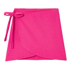 Lison Paris - Falda de traje de baño metálica a rayas | Fucsia