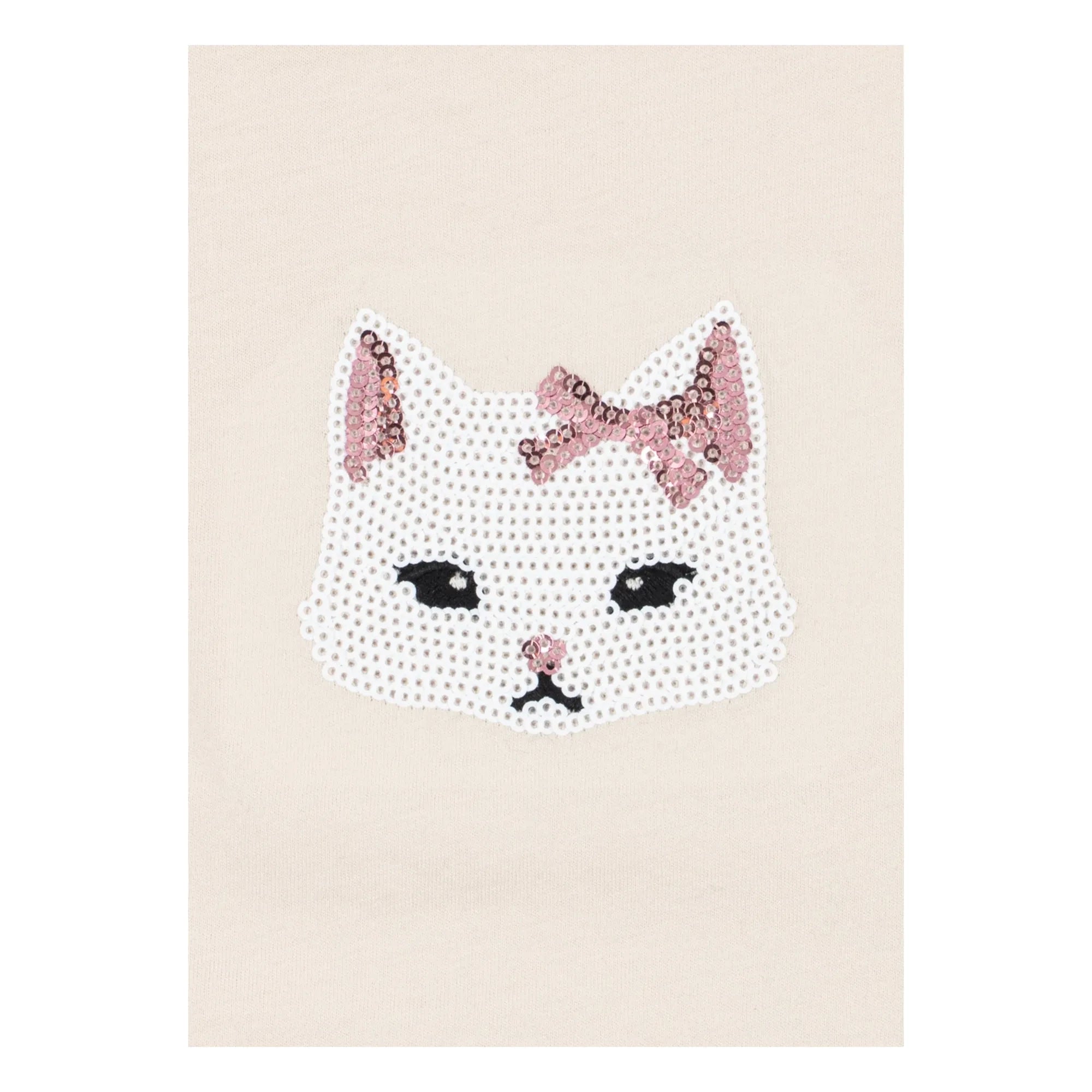 Konges Sløjd - Camiseta de algodón orgánico Famo Cat | Beige