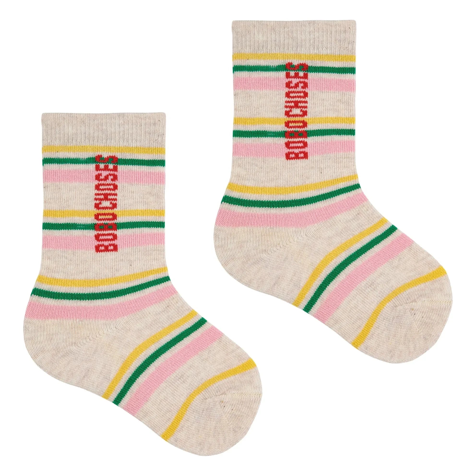 Bobo Choses - Set de 2 pares de calcetines de algodón orgánico Kaleidoscope | Beige