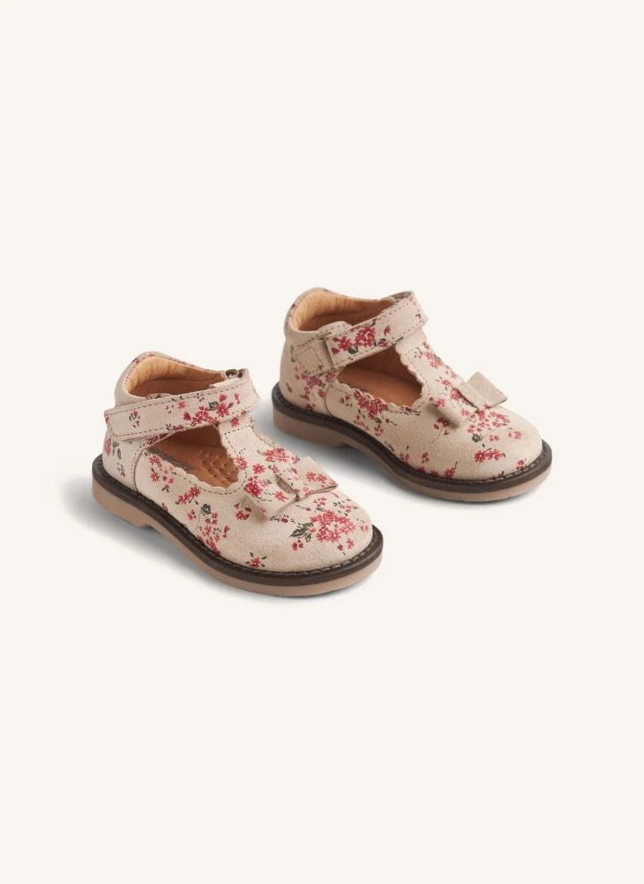 Wheat - Sandalias Mary Jane estilo sueco con flores Lucia | Rosa