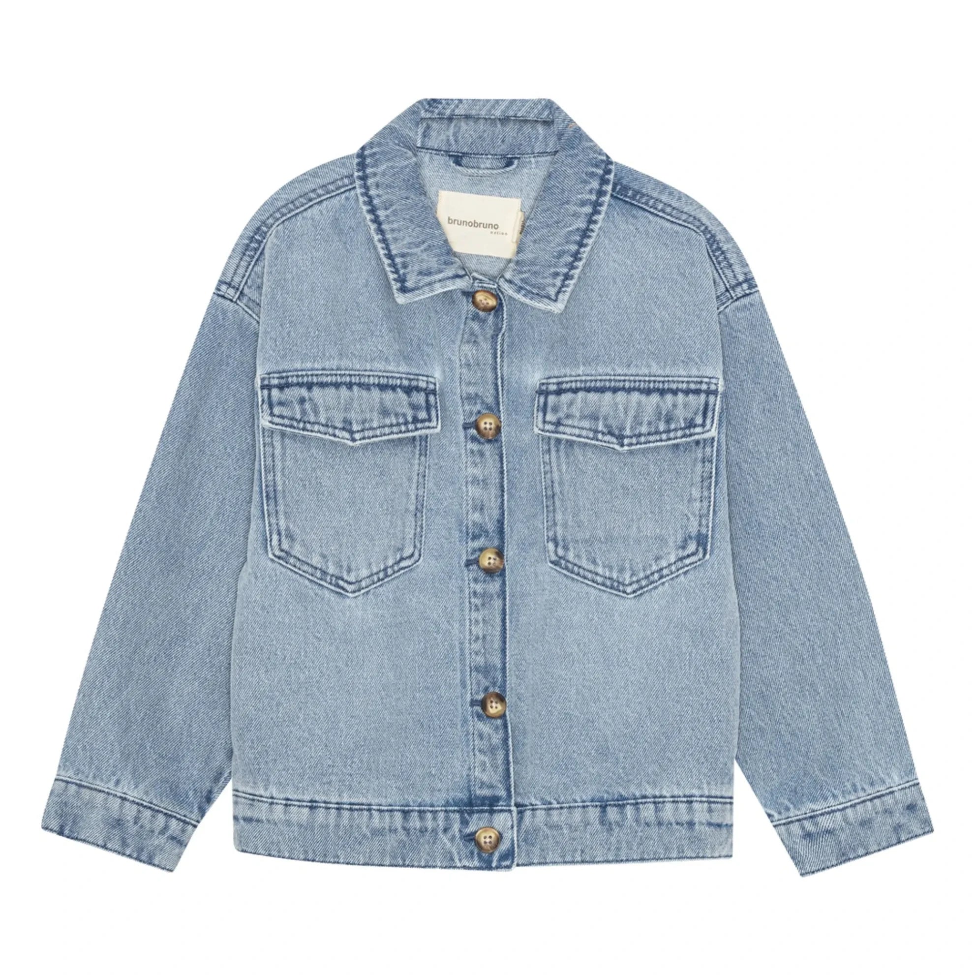 brunobruno nation - Chaqueta de algodón orgánico Denim Lou | Azul claro