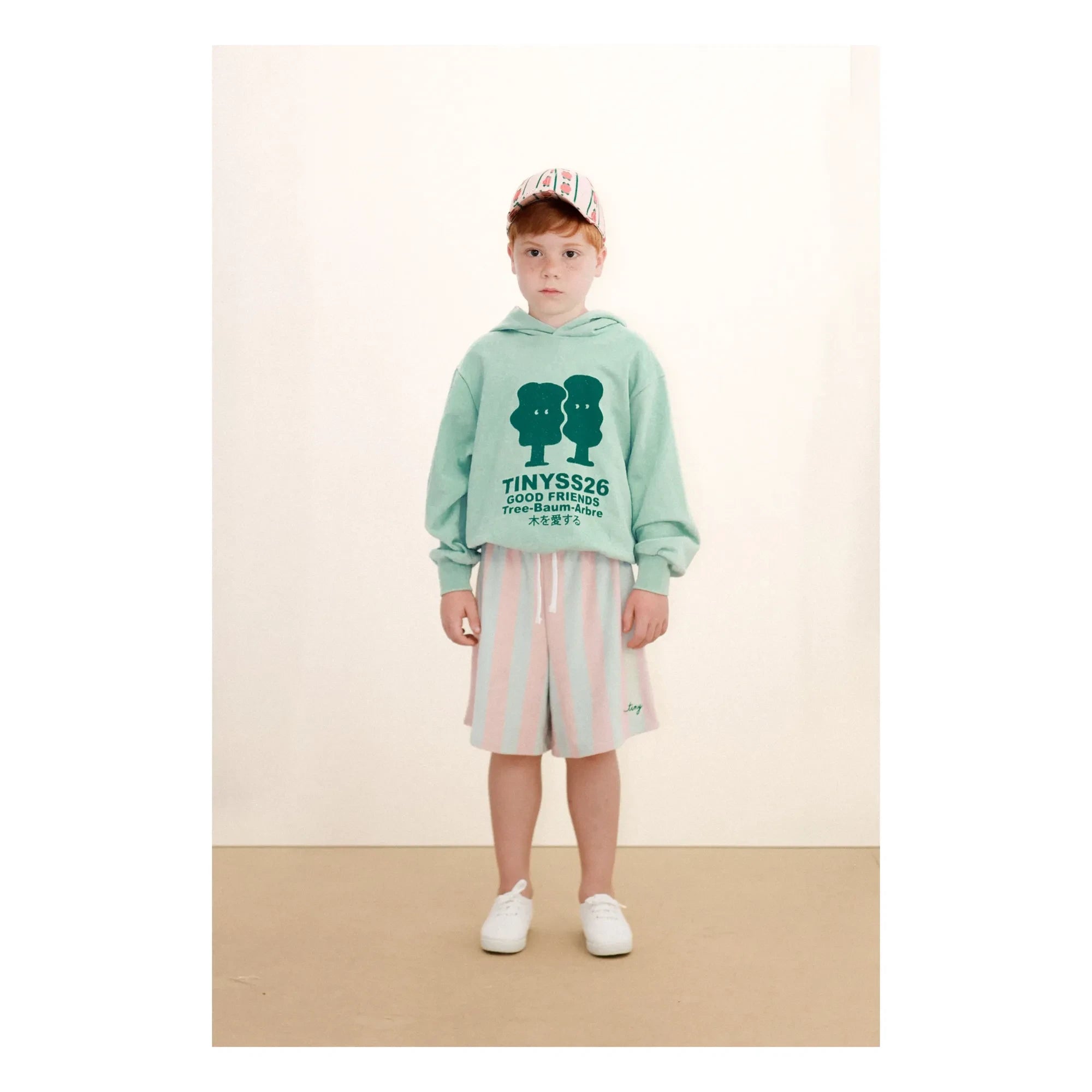 Tinycottons - Sudadera de algodón orgánico Good Friends | Turquesa