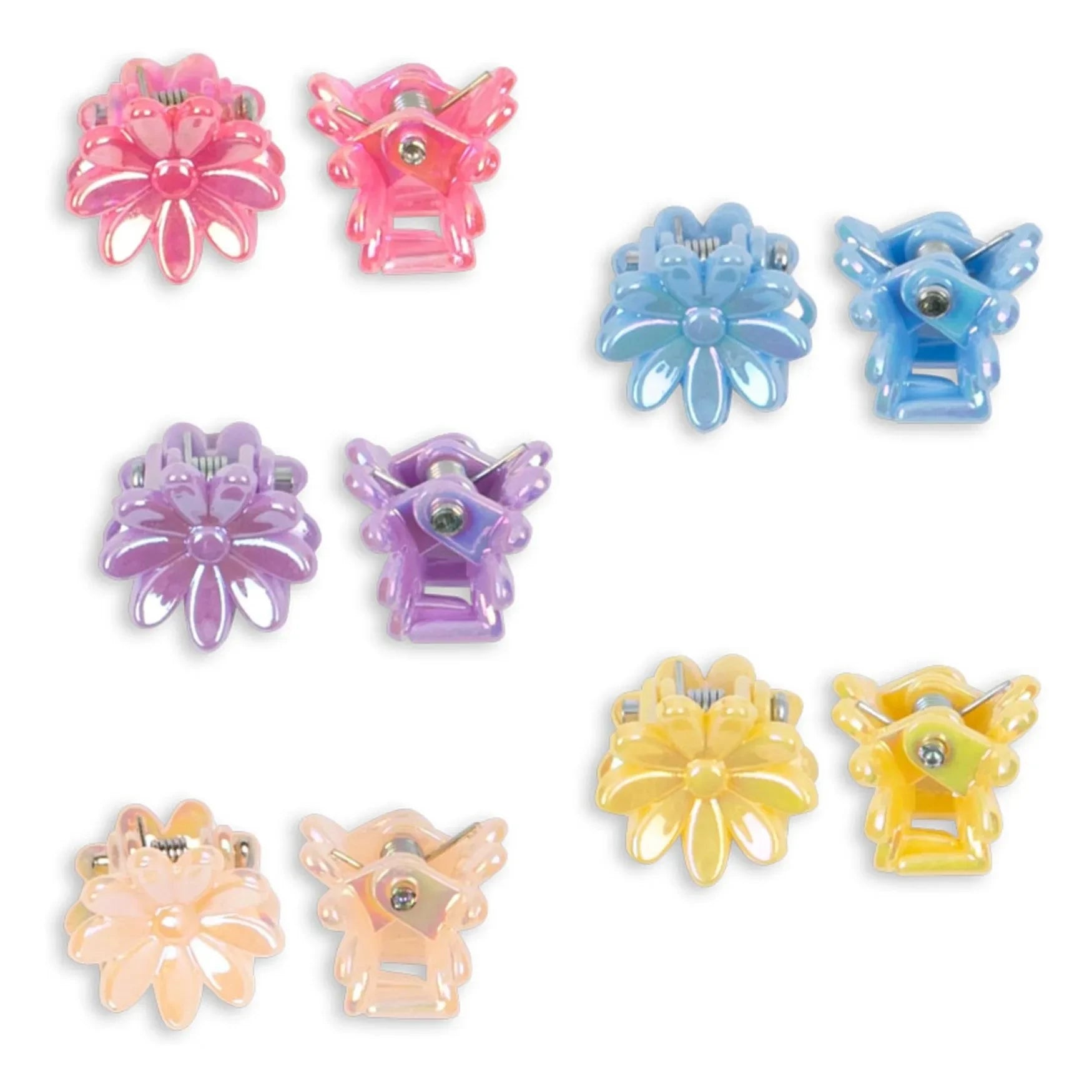 Konges Sløjd - Juego de 10 pinzas pequeñas de flores | Rosa